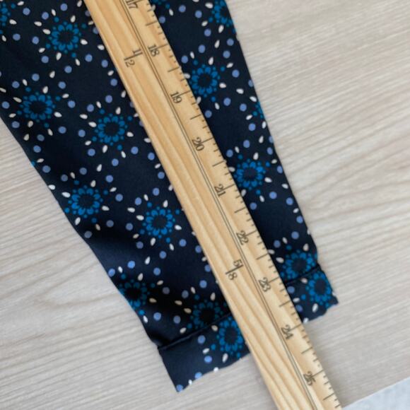 Ann Taylor LOFT Drop Waist Floral Tunic Dress‎ S Navy Teal Boho Coastal Cowgirl - Picture 8 of 9